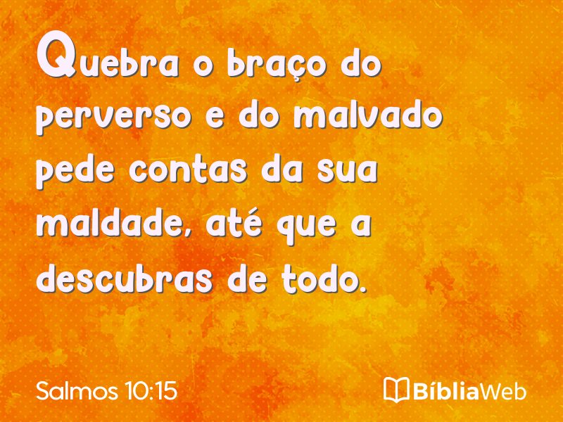 Salmos 10:15 em imagem para compartilhar