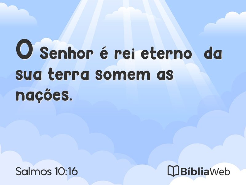 Salmos 10:16 em imagem para compartilhar