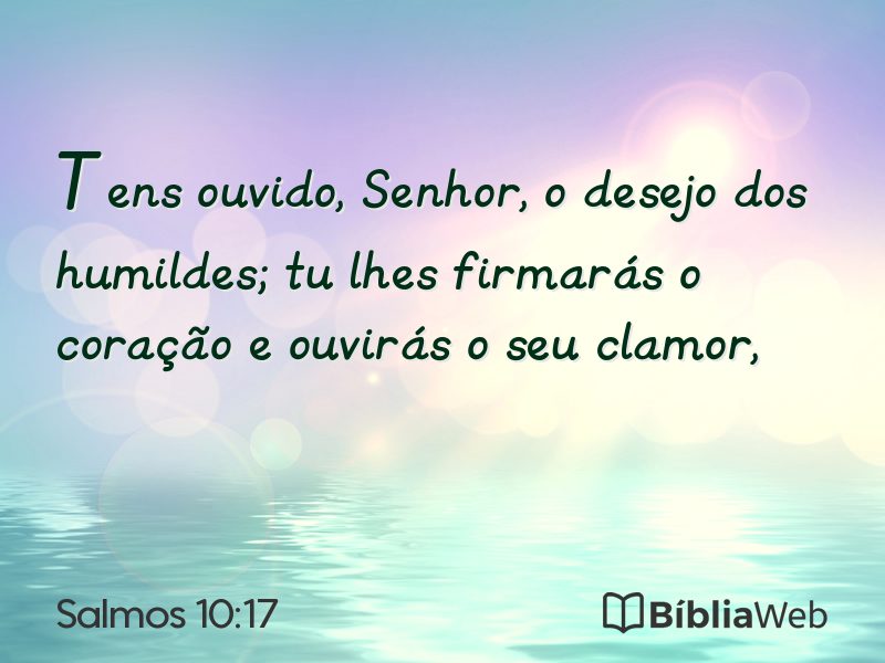 Salmos 10:17 em imagem para compartilhar