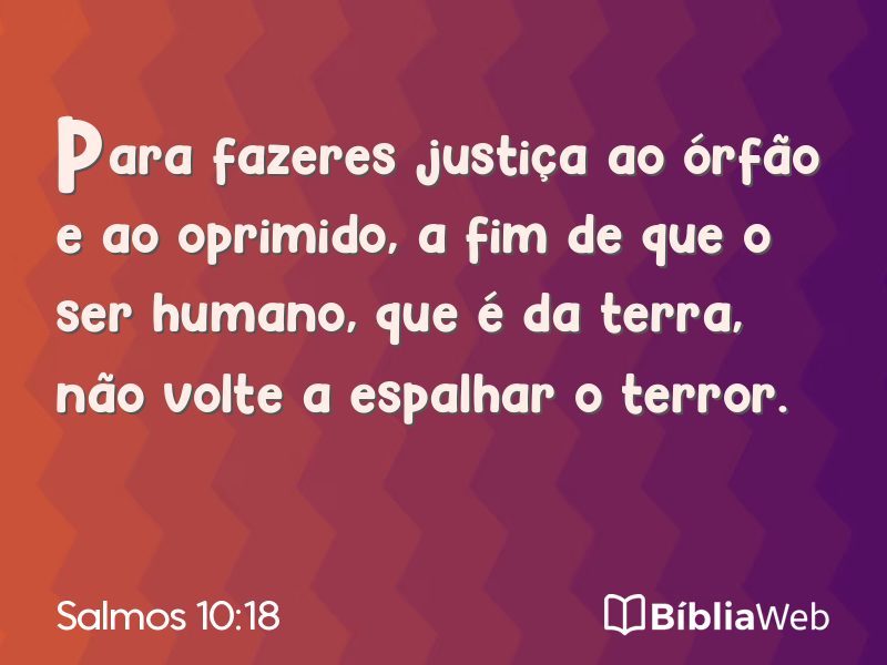Salmos 10:18 em imagem para compartilhar