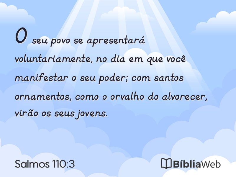 Salmos 110:3 em imagem para compartilhar
