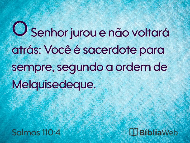 Salmos 110:4 em imagem para compartilhar
