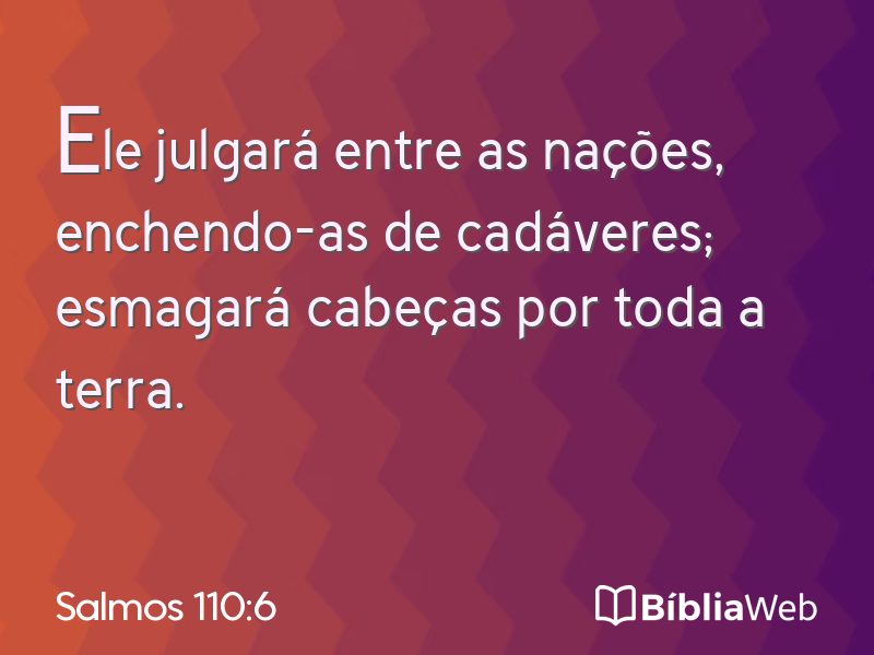 Salmos 110:6 em imagem para compartilhar