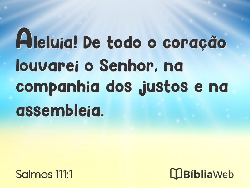 Salmos 111:1 em imagem para compartilhar