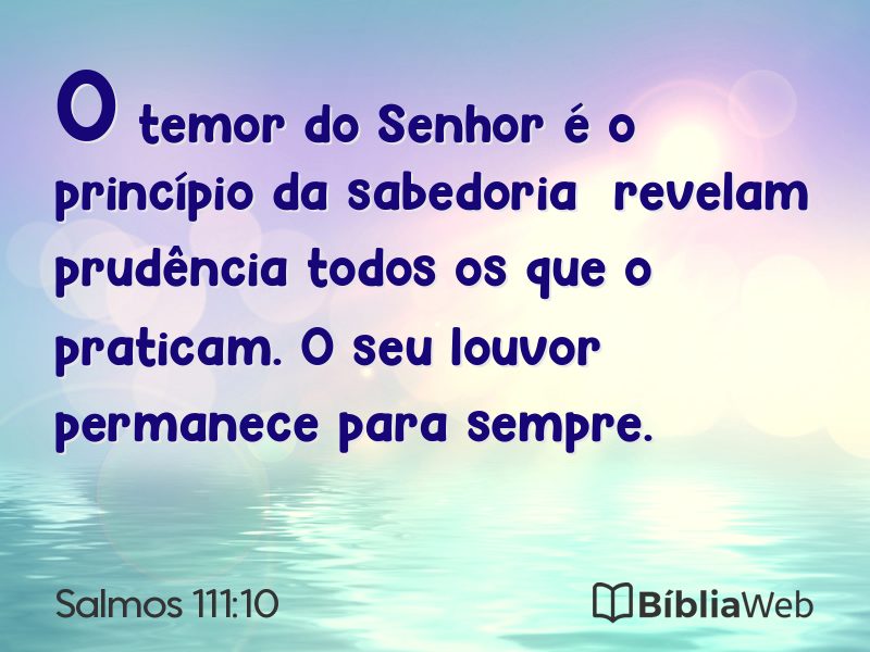 Salmos 111:10 em imagem para compartilhar