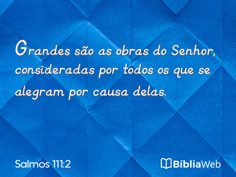 Salmos 111:2 em imagem para compartilhar