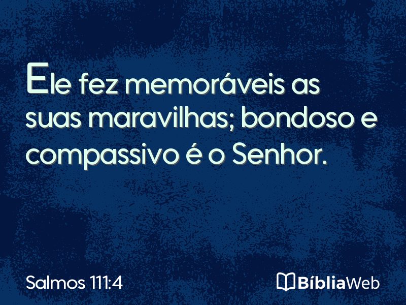 Salmos 111:4 em imagem para compartilhar