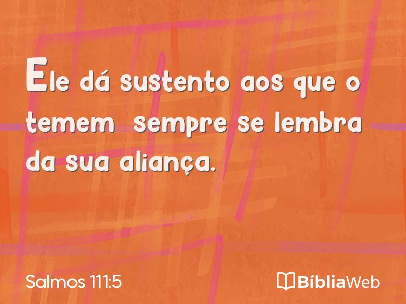 Salmos 111:5 em imagem para compartilhar