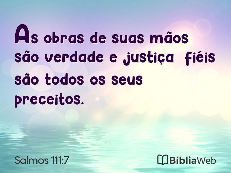 Salmos 111:7 em imagem para compartilhar