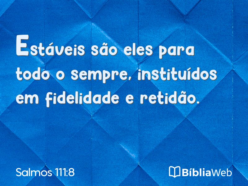 Salmos 111:8 em imagem para compartilhar