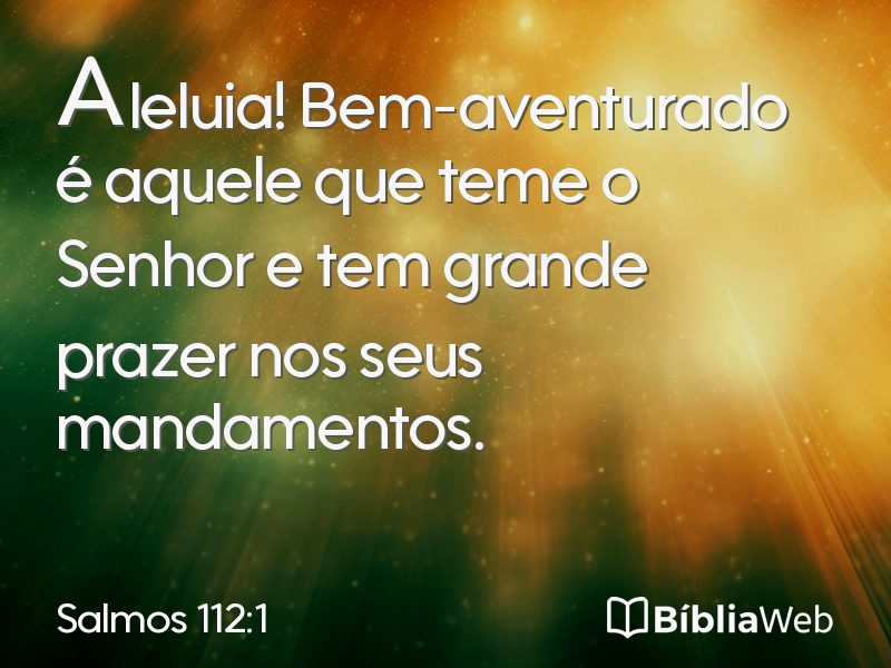 Salmos 112:1 em imagem para compartilhar