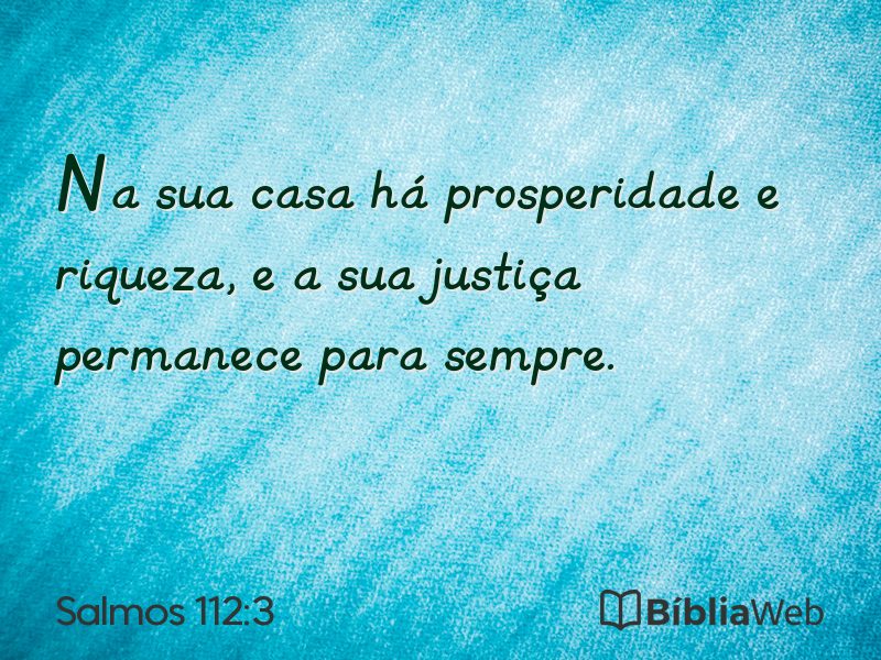Salmos 112:3 em imagem para compartilhar
