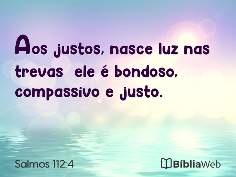 Salmos 112:4 em imagem para compartilhar