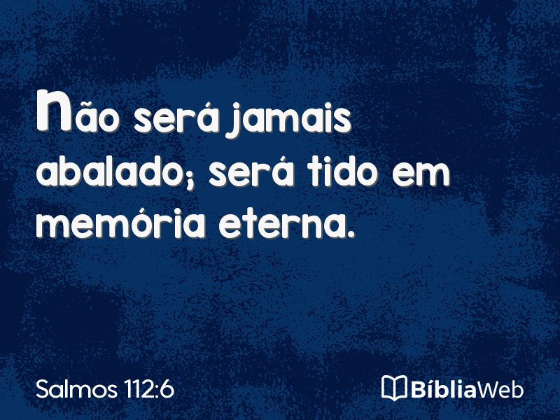 Salmos 112:6 em imagem para compartilhar