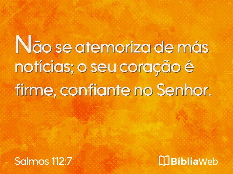 Salmos 112:7 em imagem para compartilhar