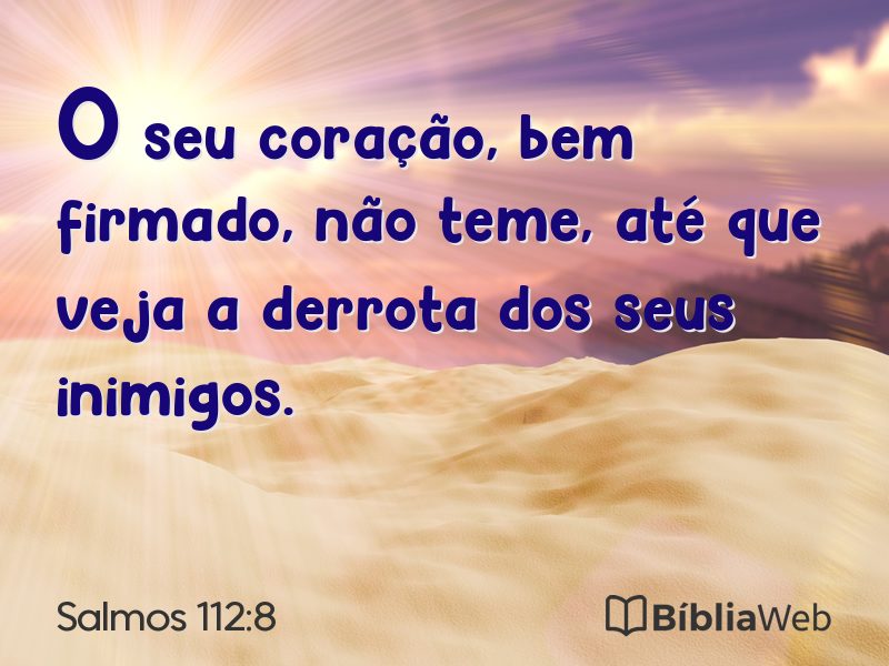 Salmos 112:8 em imagem para compartilhar