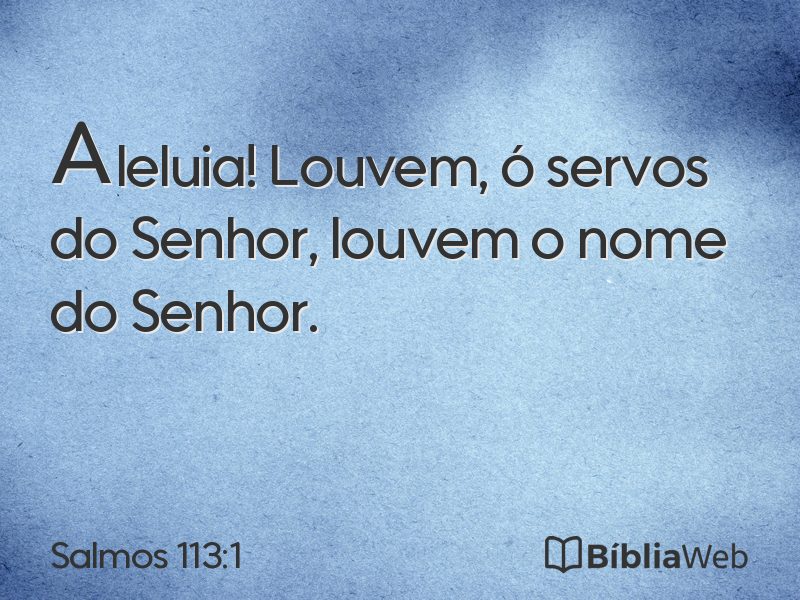 Salmos 113:1 em imagem para compartilhar