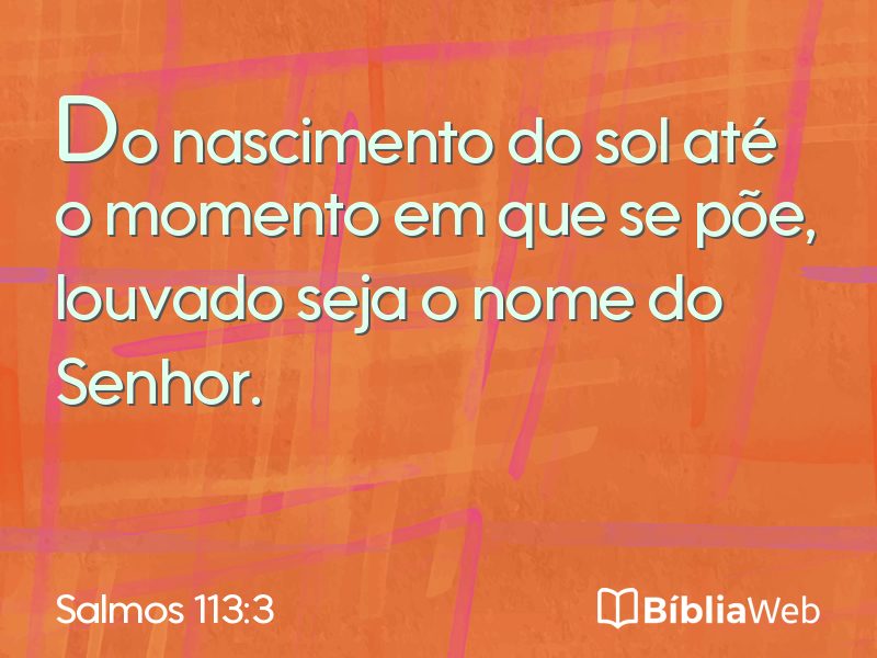 Salmos 113:3 em imagem para compartilhar