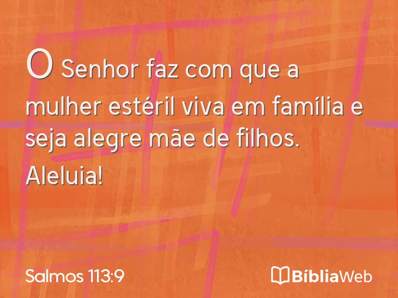 Salmos 113:9 em imagem para compartilhar