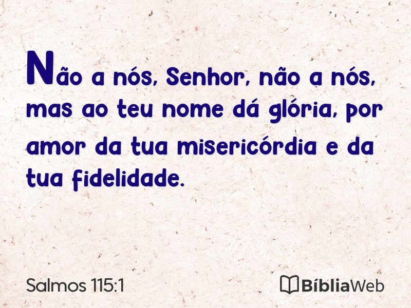 Salmos 115:1 em imagem para compartilhar