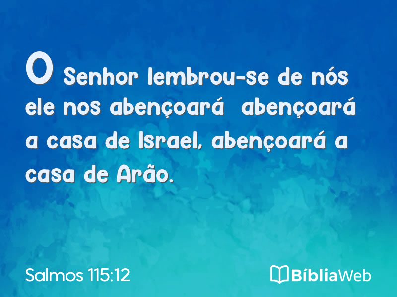 Salmos 115:12 em imagem para compartilhar