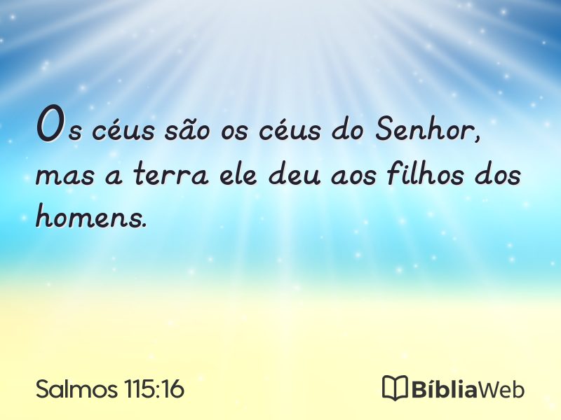 Salmos 115:16 em imagem para compartilhar
