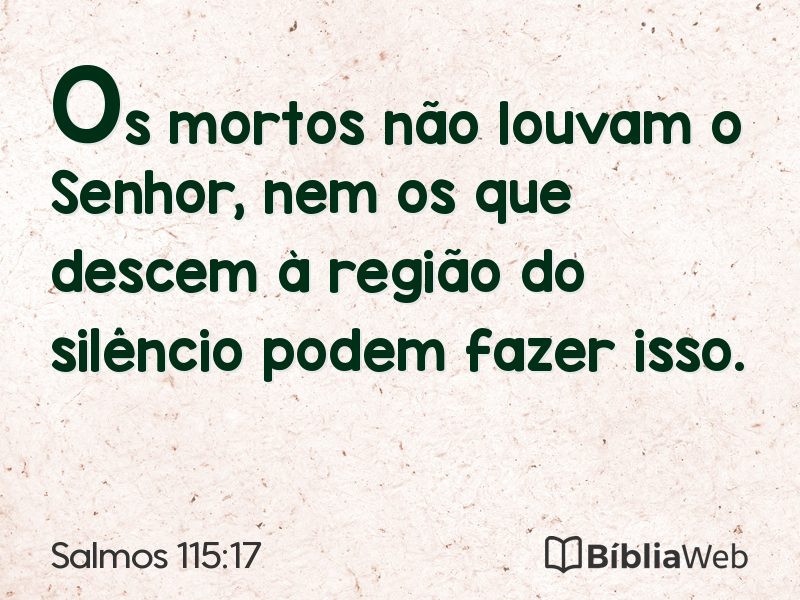Salmos 115:17 em imagem para compartilhar