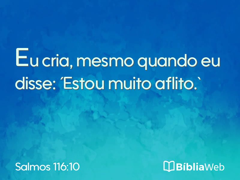 Salmos 116:10 em imagem para compartilhar