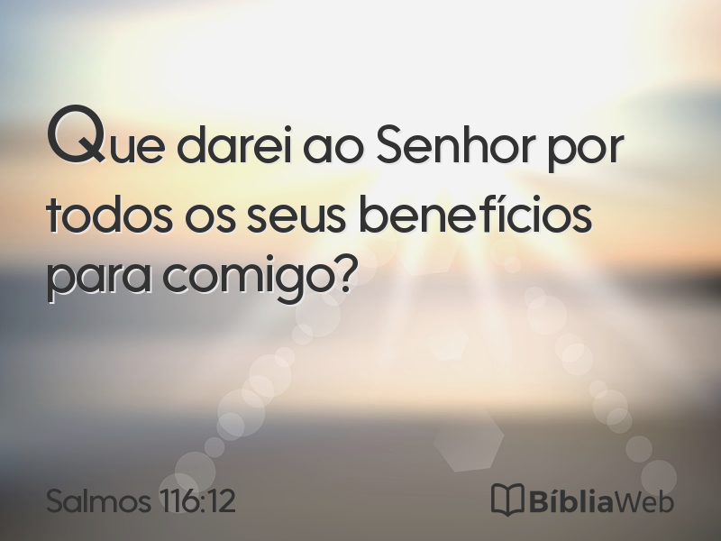 Salmos 116:12 em imagem para compartilhar