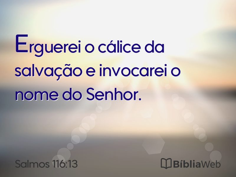 Salmos 116:13 em imagem para compartilhar