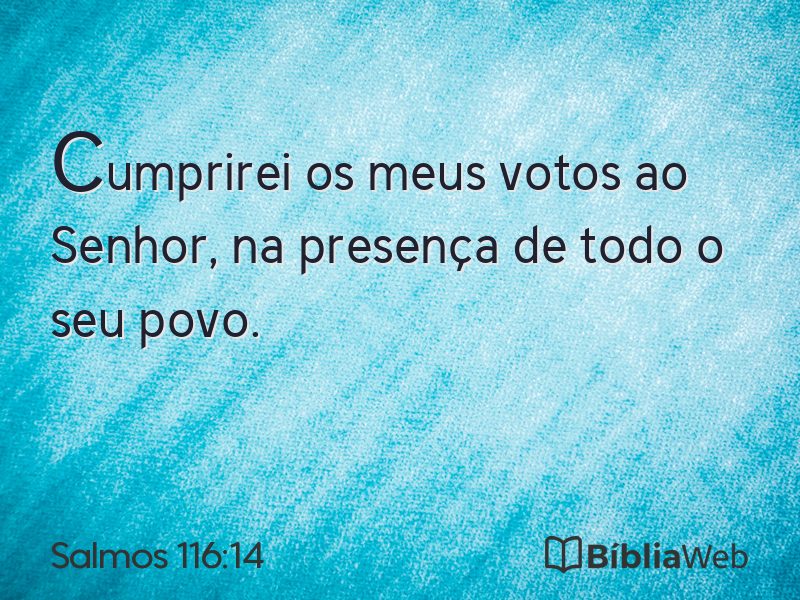 Salmos 116:14 em imagem para compartilhar