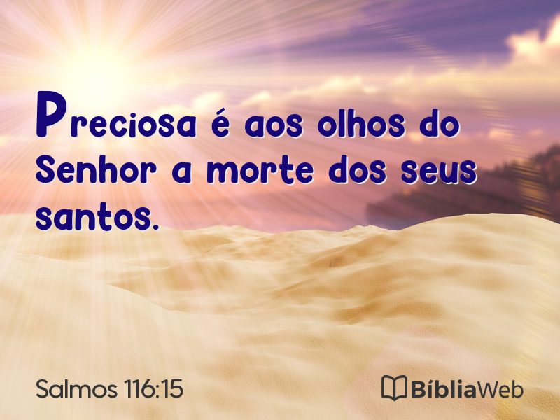 Salmos 116:15 em imagem para compartilhar
