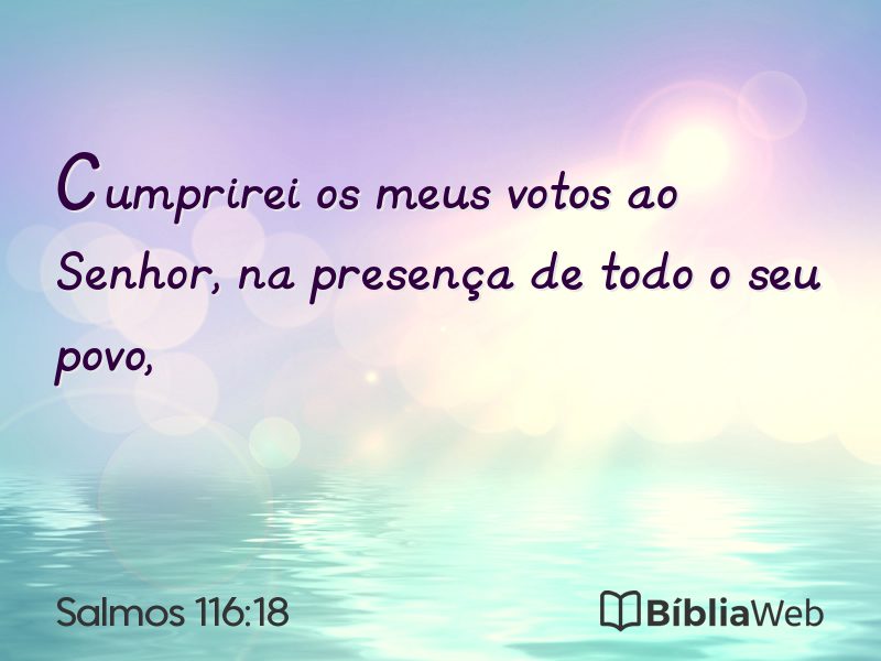 Salmos 116:18 em imagem para compartilhar