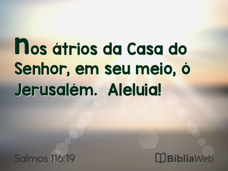 Salmos 116:19 em imagem para compartilhar