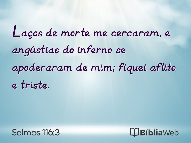 Salmos 116:3 em imagem para compartilhar