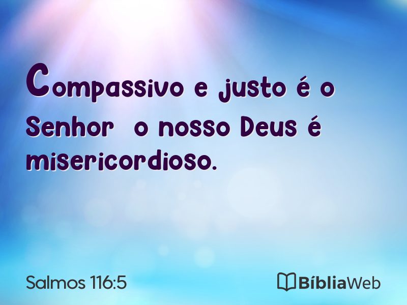 Salmos 116:5 em imagem para compartilhar