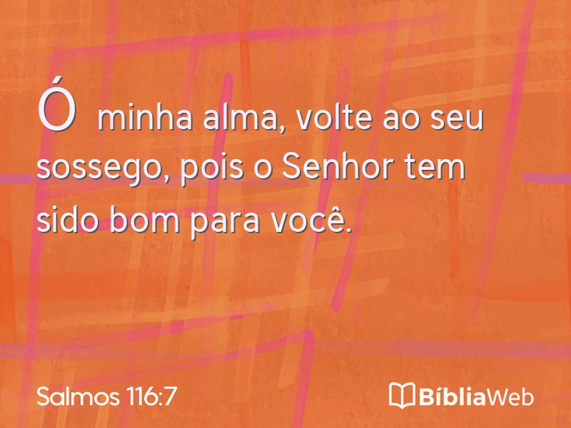 Salmos 116:7 em imagem para compartilhar
