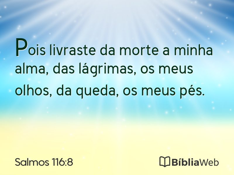 Salmos 116:8 em imagem para compartilhar