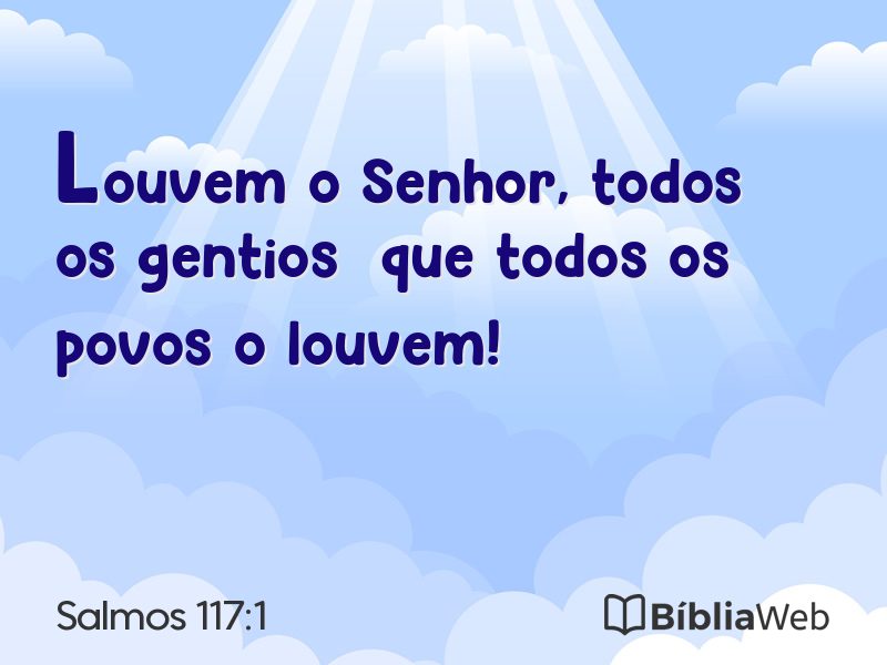 Salmos 117:1 em imagem para compartilhar