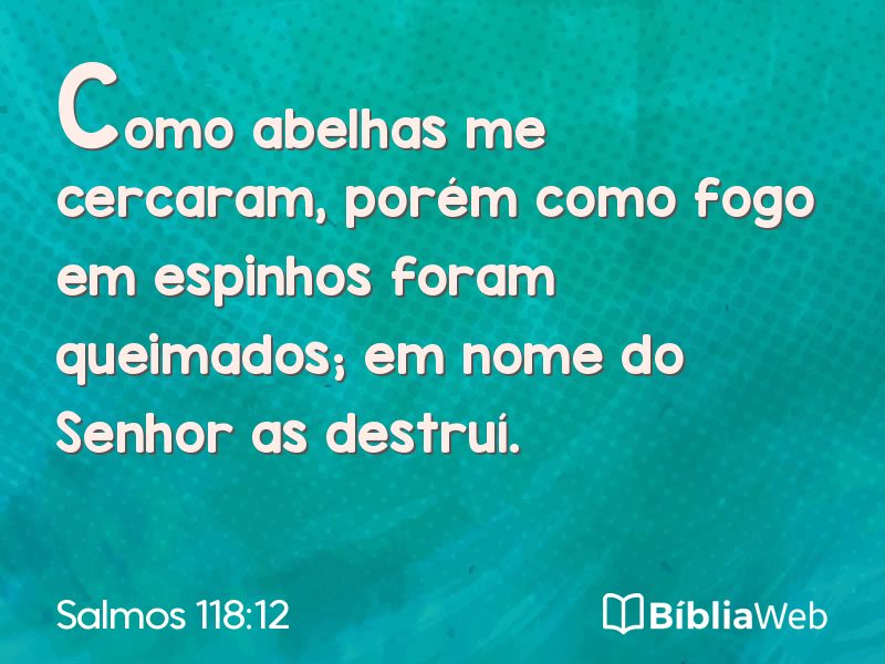 Salmos 118:12 em imagem para compartilhar