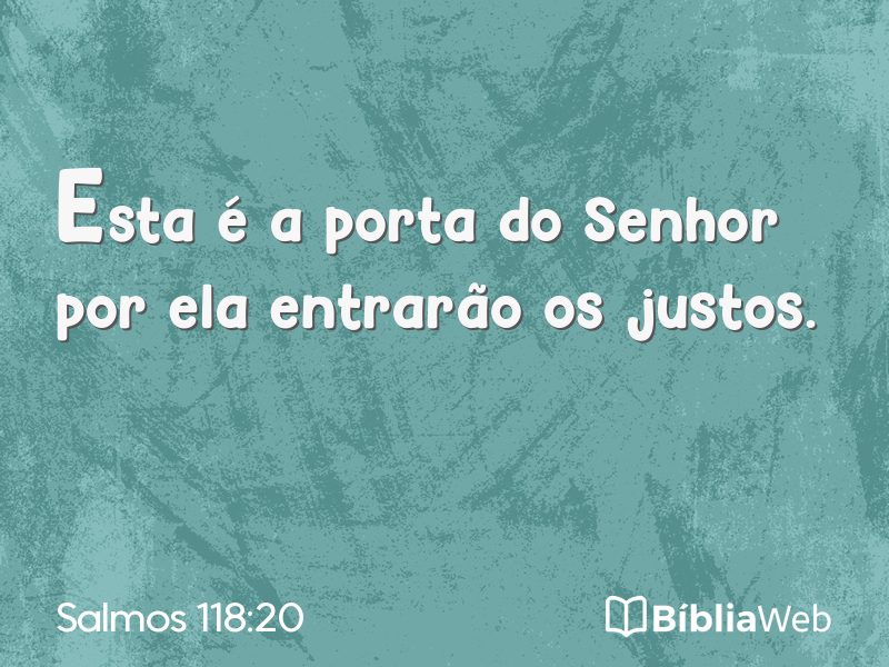 Salmos 118:20 em imagem para compartilhar