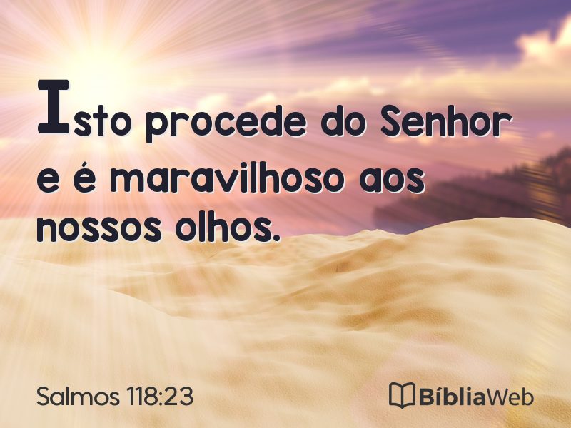 Salmos 118:23 em imagem para compartilhar
