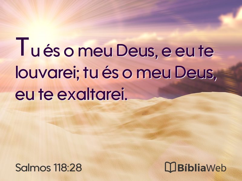 Salmos 118:28 em imagem para compartilhar