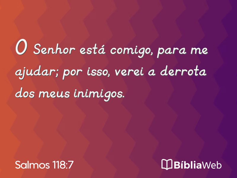 Salmos 118:7 em imagem para compartilhar
