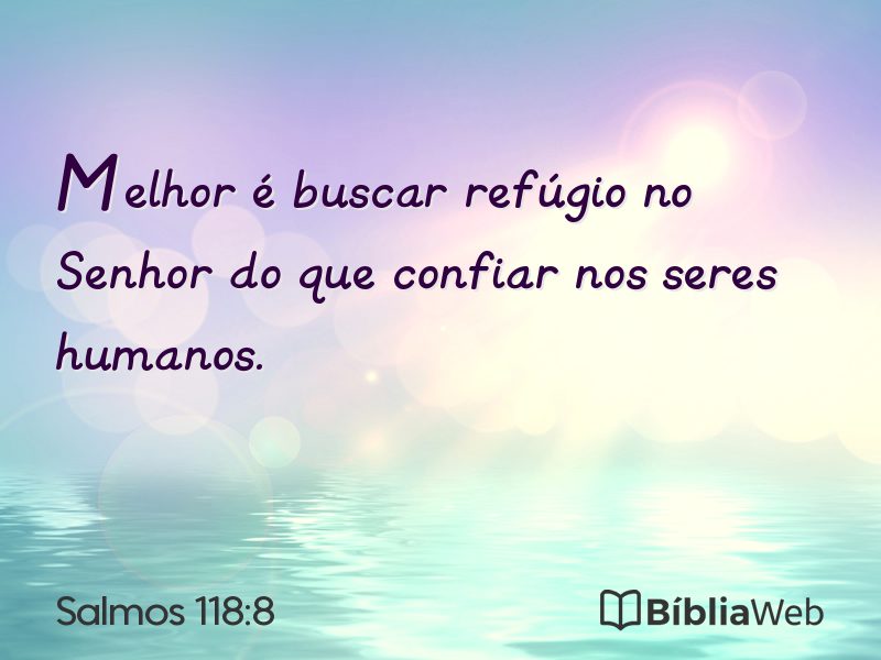 Salmos 118:8 em imagem para compartilhar