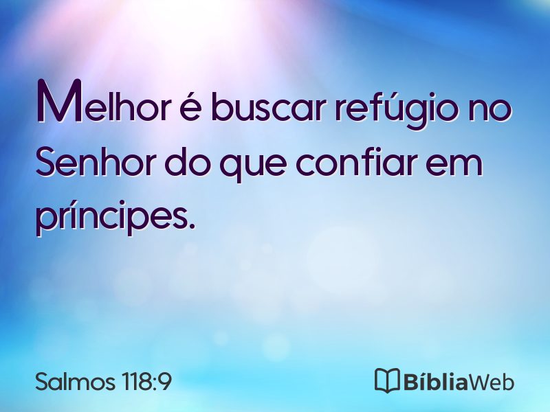 Salmos 118:9 em imagem para compartilhar
