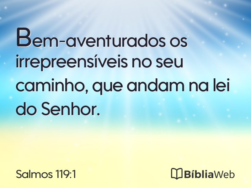 Salmos 119:1 em imagem para compartilhar