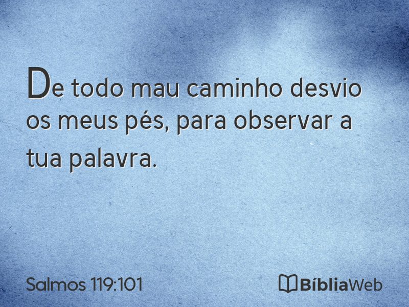 Salmos 119:101 em imagem para compartilhar