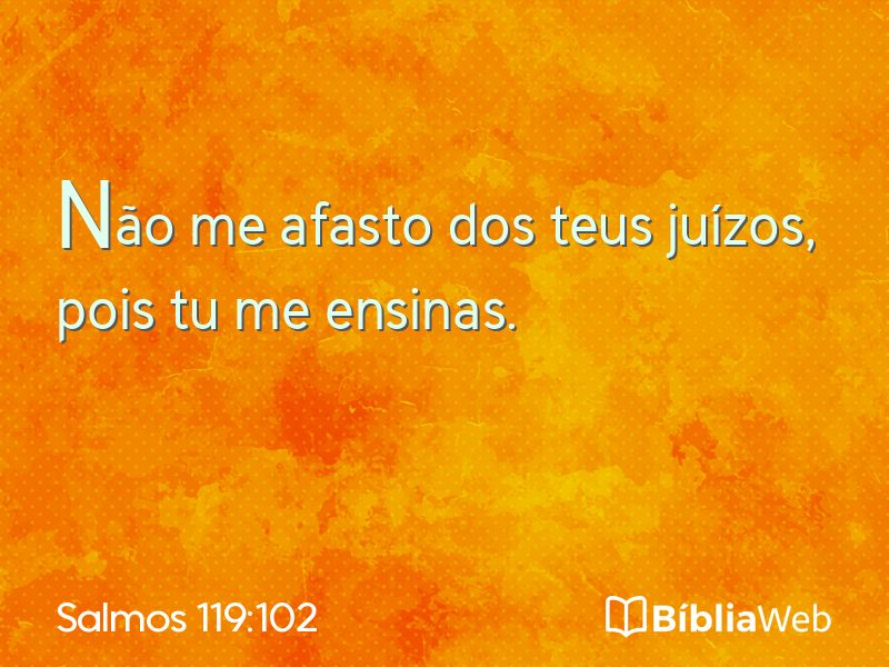 Salmos 119:102 em imagem para compartilhar