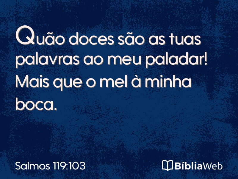 Salmos 119:103 em imagem para compartilhar